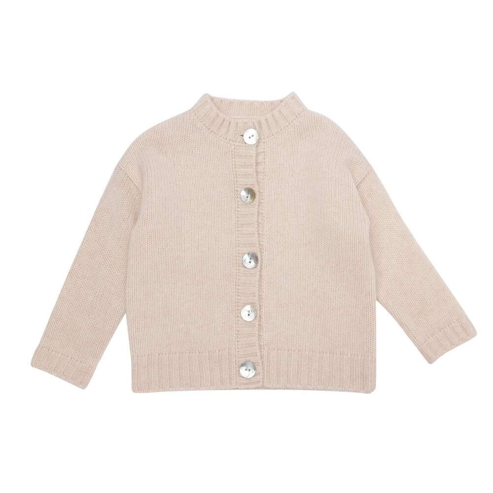 Pale Rose Cashmere Cardigan, Bonet Et Bonet