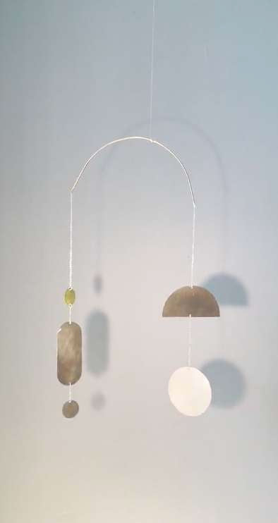 #5 Kinetic Brass Mobile, Handmade