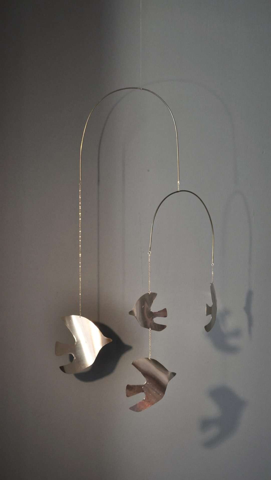 #3 Kinetic Brass Mobile, Handmade