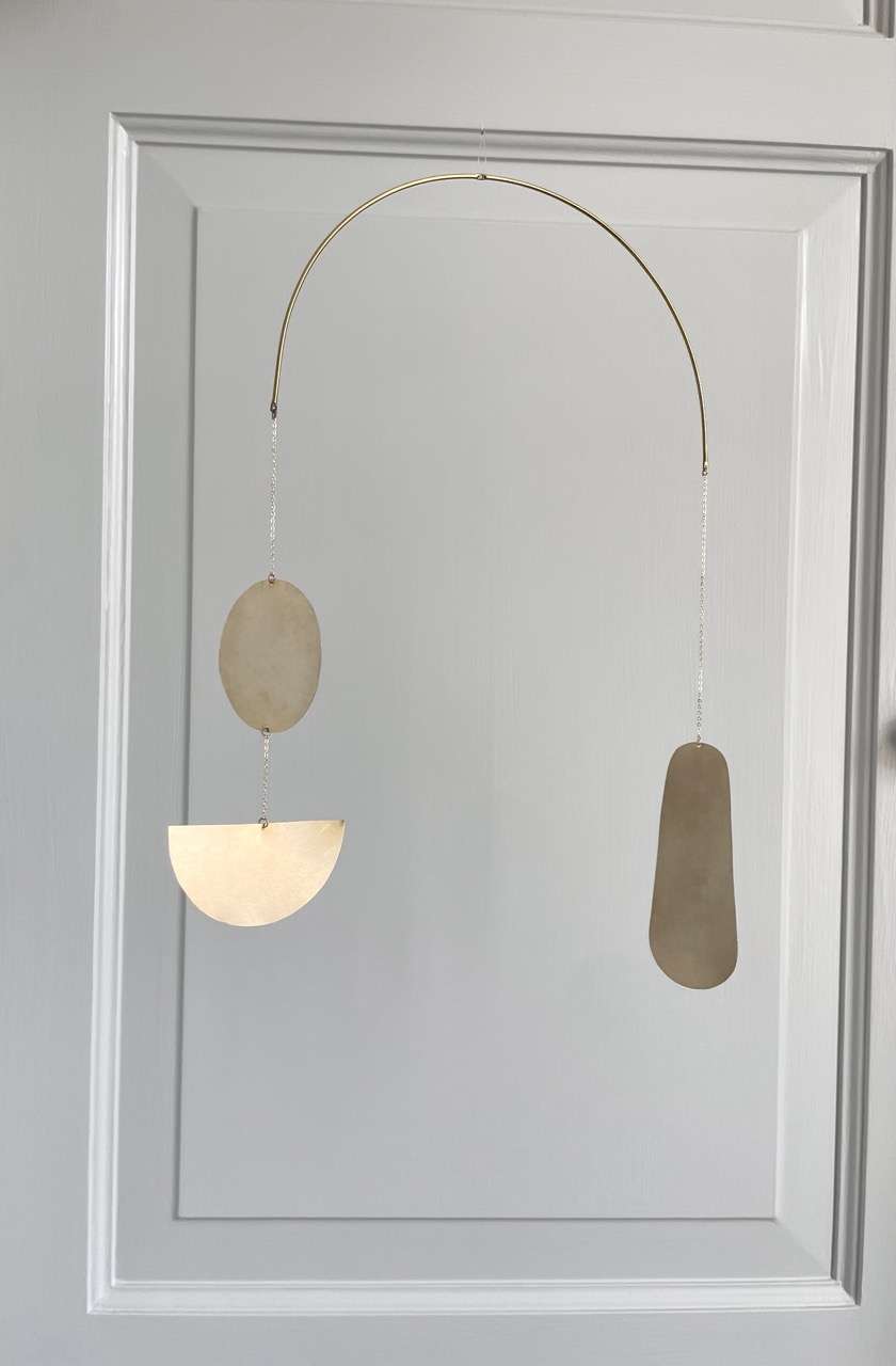 #2 Kinetic Brass Mobile, Handmade