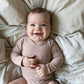 The Simple Folk, The Simple Folk, The Long-Sleeve Onesie, Antique Rose, Organic