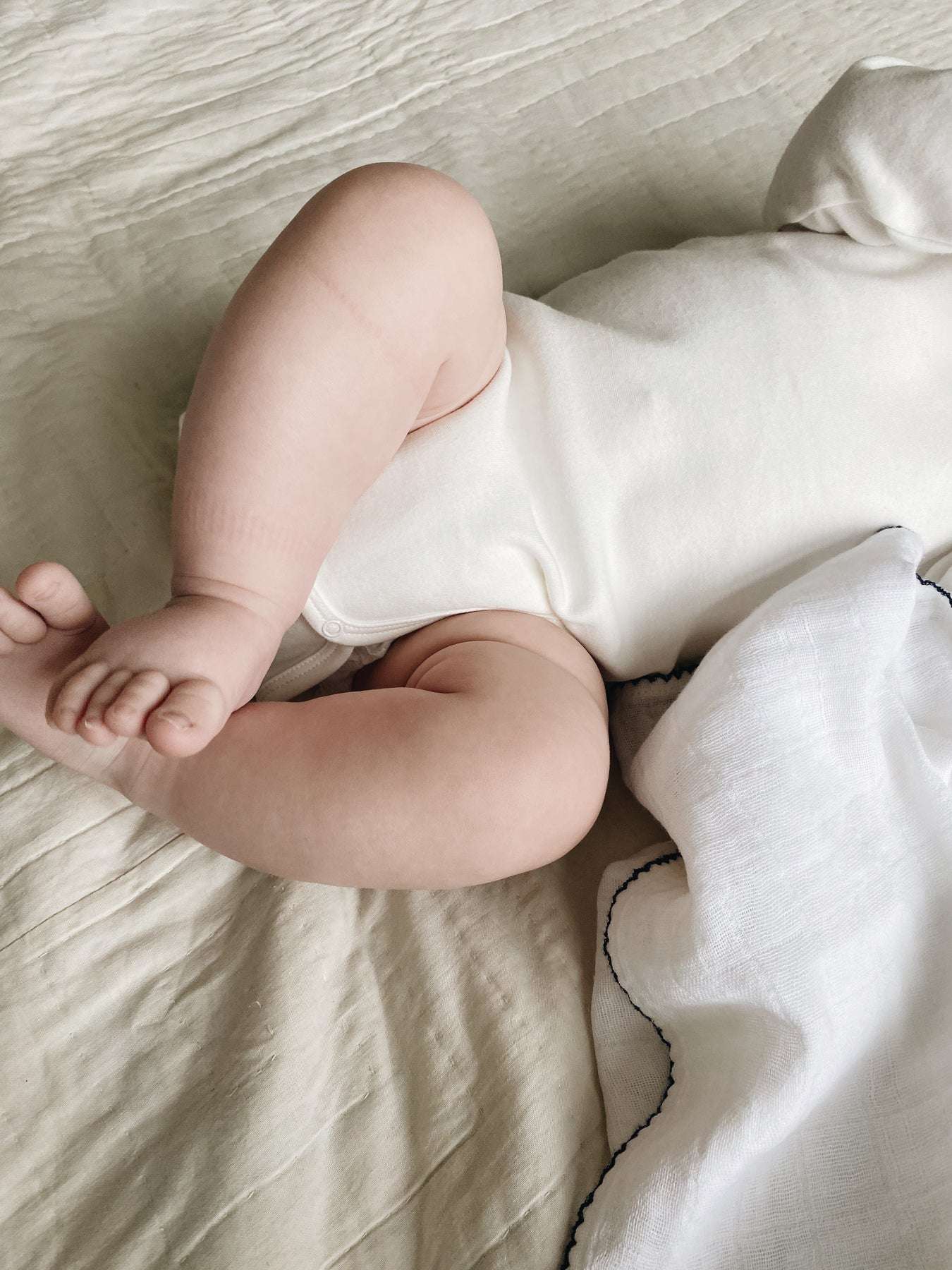 Bodystocking With Round Collar, White Piping