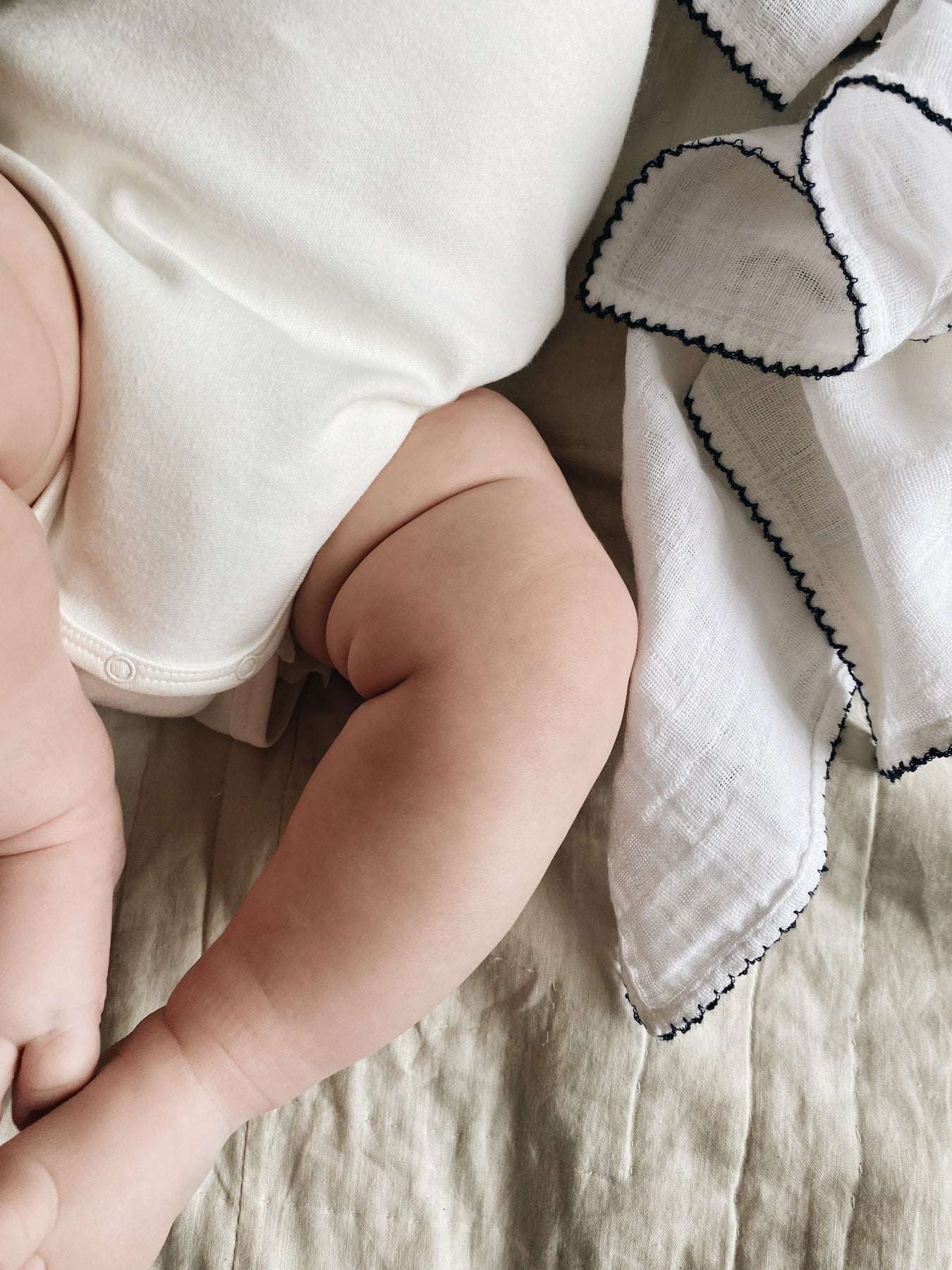Bodystocking With Round Collar, White Piping