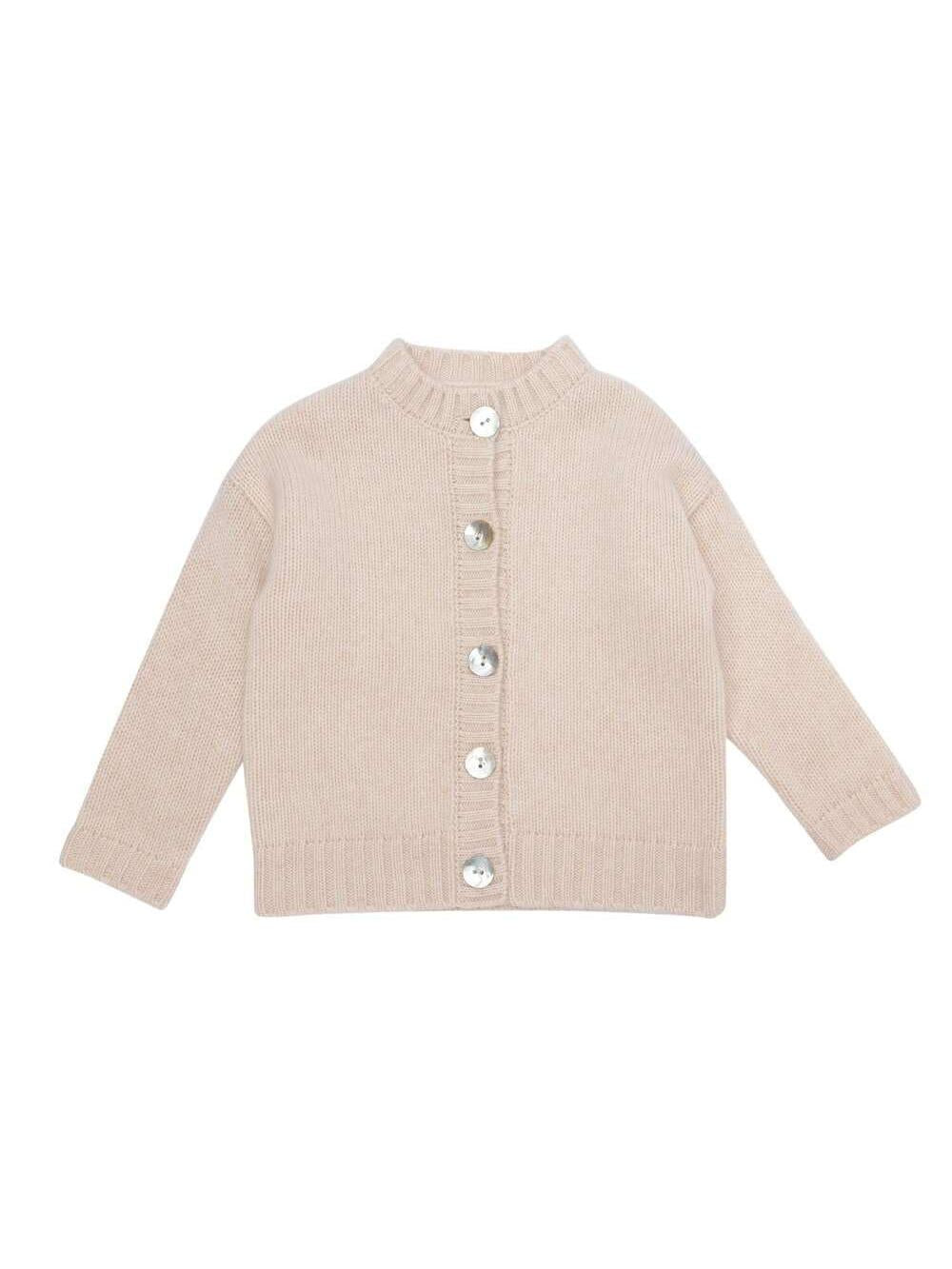 Cashmere Cardigan, Pale Rose, 100% Cashmere