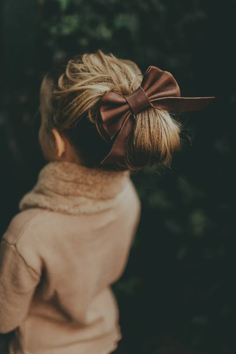 Cinty Hair Tie Bow, Bordeaux, Donsje