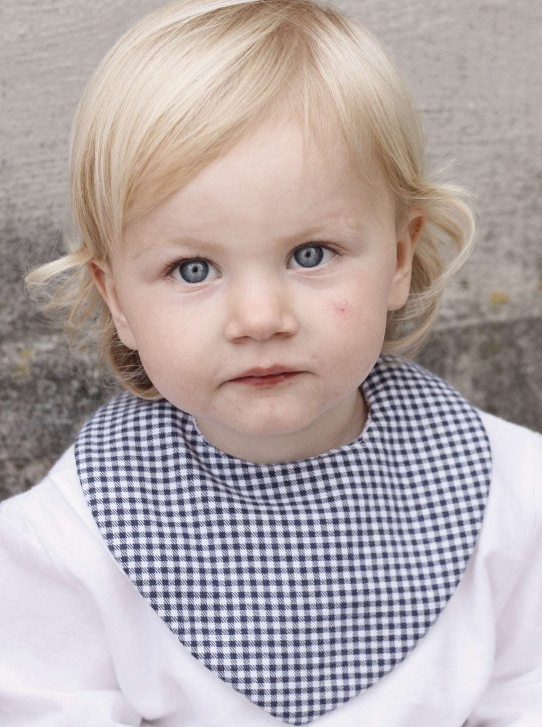 Cotton Bib, Navy & White