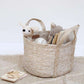 Natural Jute Basket, Round, Dharma Door, Handmade