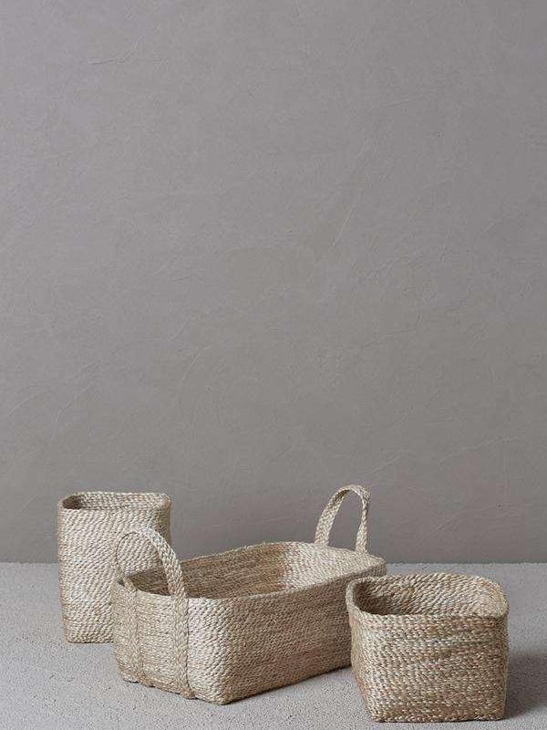 Jute Basket Natural, Trio-Set