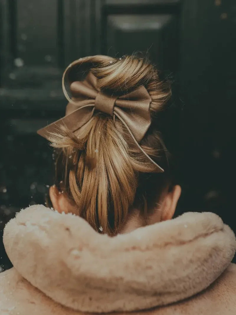 Cinty Hair Tie Bow, Metallic