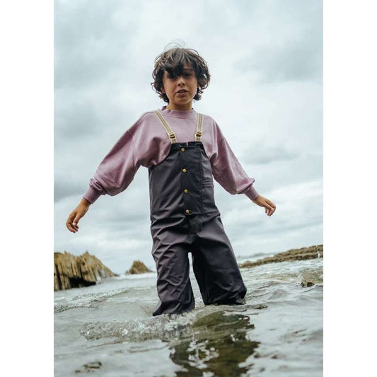 Rain Dungaree, Slate (Dark Grey), Fairechild, 100% Recycled & Oeko-Tex