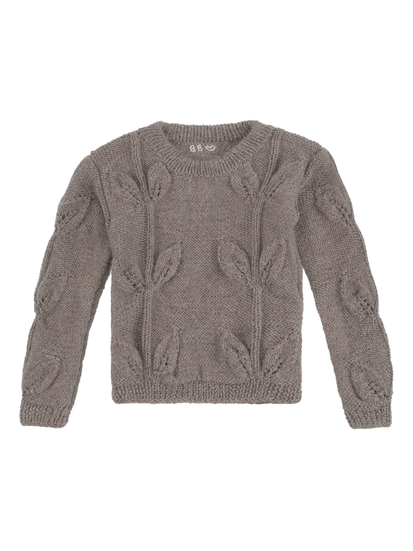 Feuilles Sweater, Almond, Bonet Et Bonet & 100% Wool