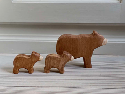 Wooden Toy, Baby Bear, Fozifolt, Handmade