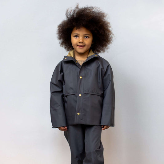 Parachute Rain Coat, Slate (Dark Grey), Fairechild, 100% Recycled & Oeko-Tex