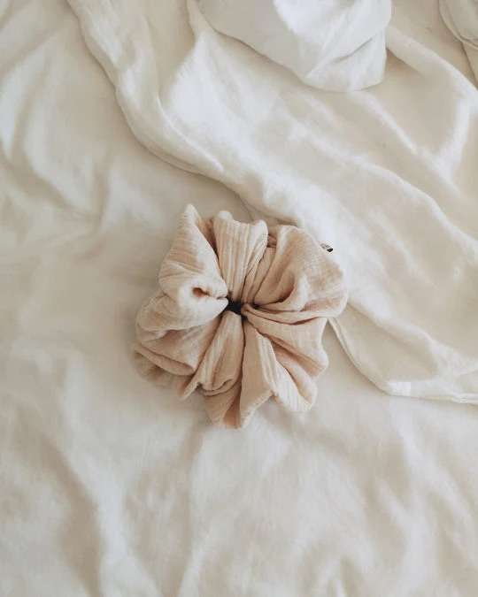 Gloria Statement Scrunchie, Seashell, Jeanne Le Studio