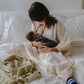 Solange Swaddle Blanket, Light Sage, Jeanne Le Studio, Organic