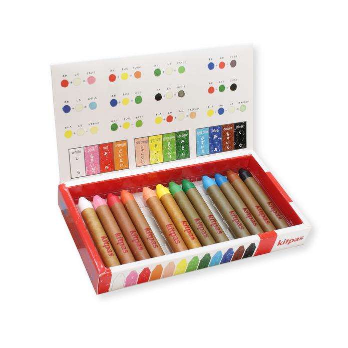 12 Medium Stick Crayons, Kitpas