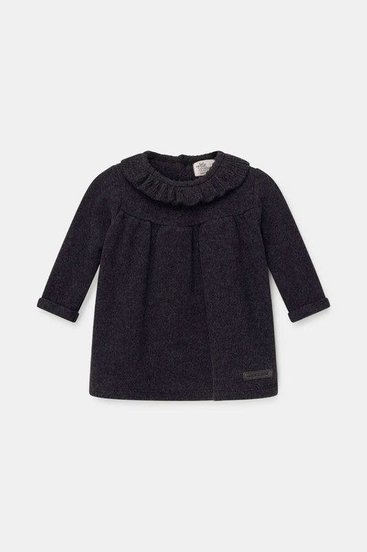 Knit Dress, Dark Grey & Oekotex