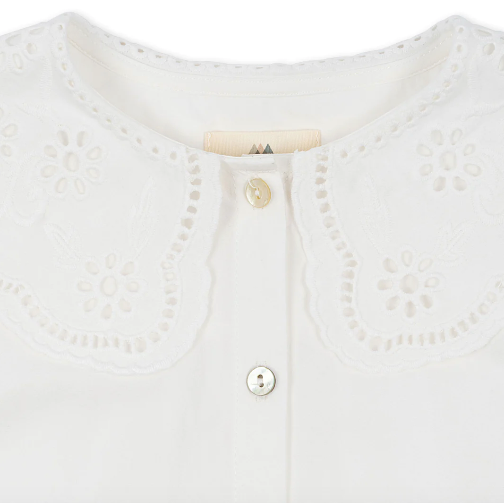 Konges Sløjd, Rilo Collar Shirt, Optic White, Organic