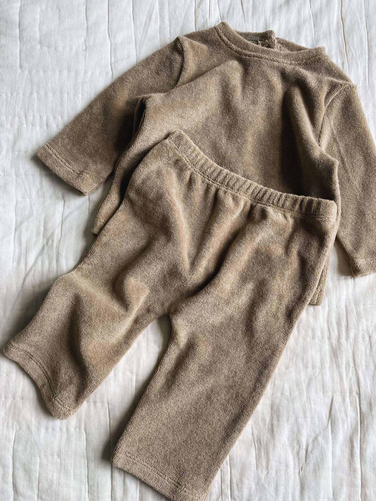 Lalaby,  Terry Baby Set, Toffee, Organic