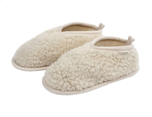Mama Sheepskin Booties, Milk, Binibamba