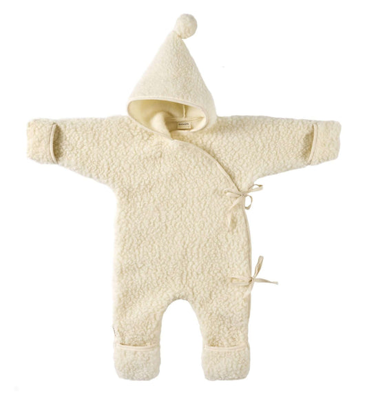 Merino Wool Snugglesuit, Milk, Binibamba