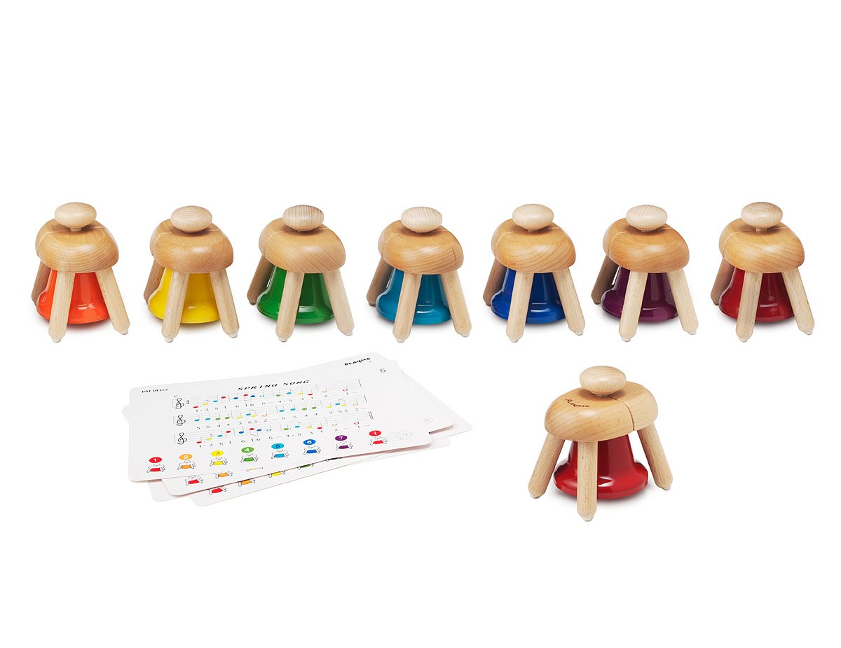 Musical Instrument, 8 Pat Bells, Wood & Metal