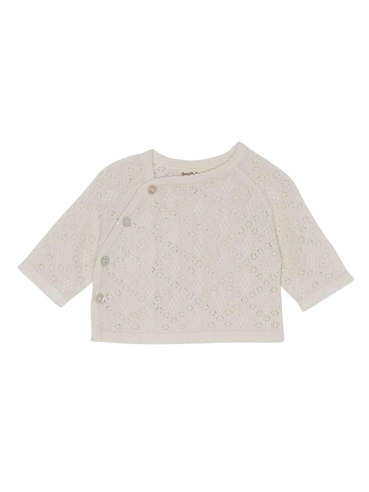 Noma Silk Wrap Cardigan, Pearl, Bonét Et Bonét & Organic