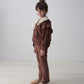 Velour Ruffle Sweatshirt, Nora, Brown, My Little Cozmo, Organic, Recycled & Oekotex