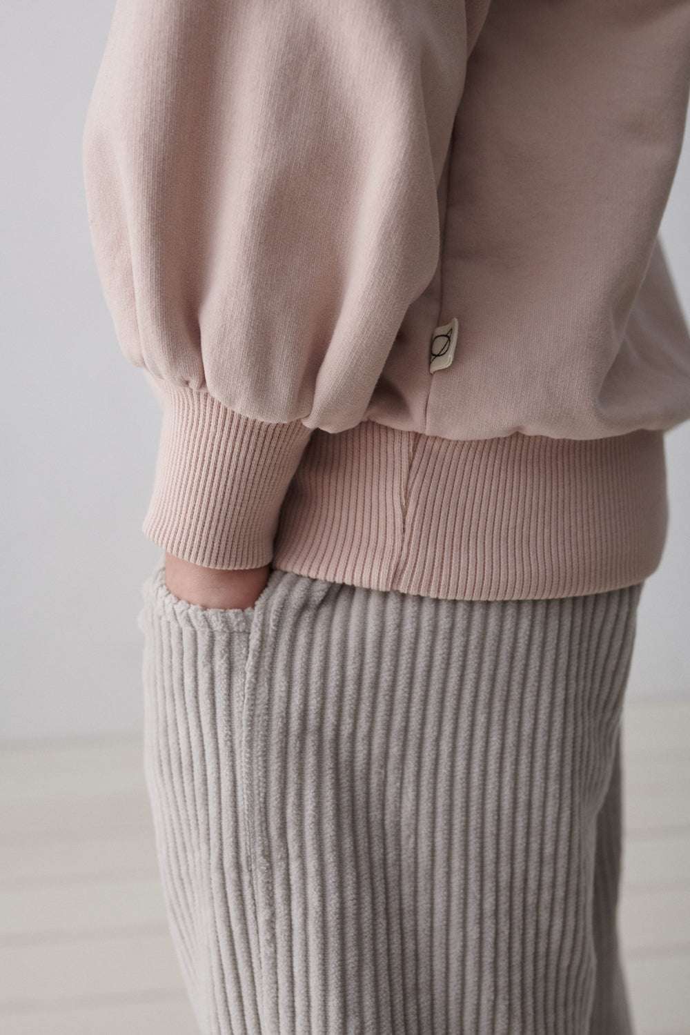 Organic Raglan Sweatshirt, Soft Pink