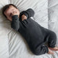 Knit Baby Jumpsuit, Oriel, Dark Grey, My Little Cozmo, Organic, Recycled & Oekotex