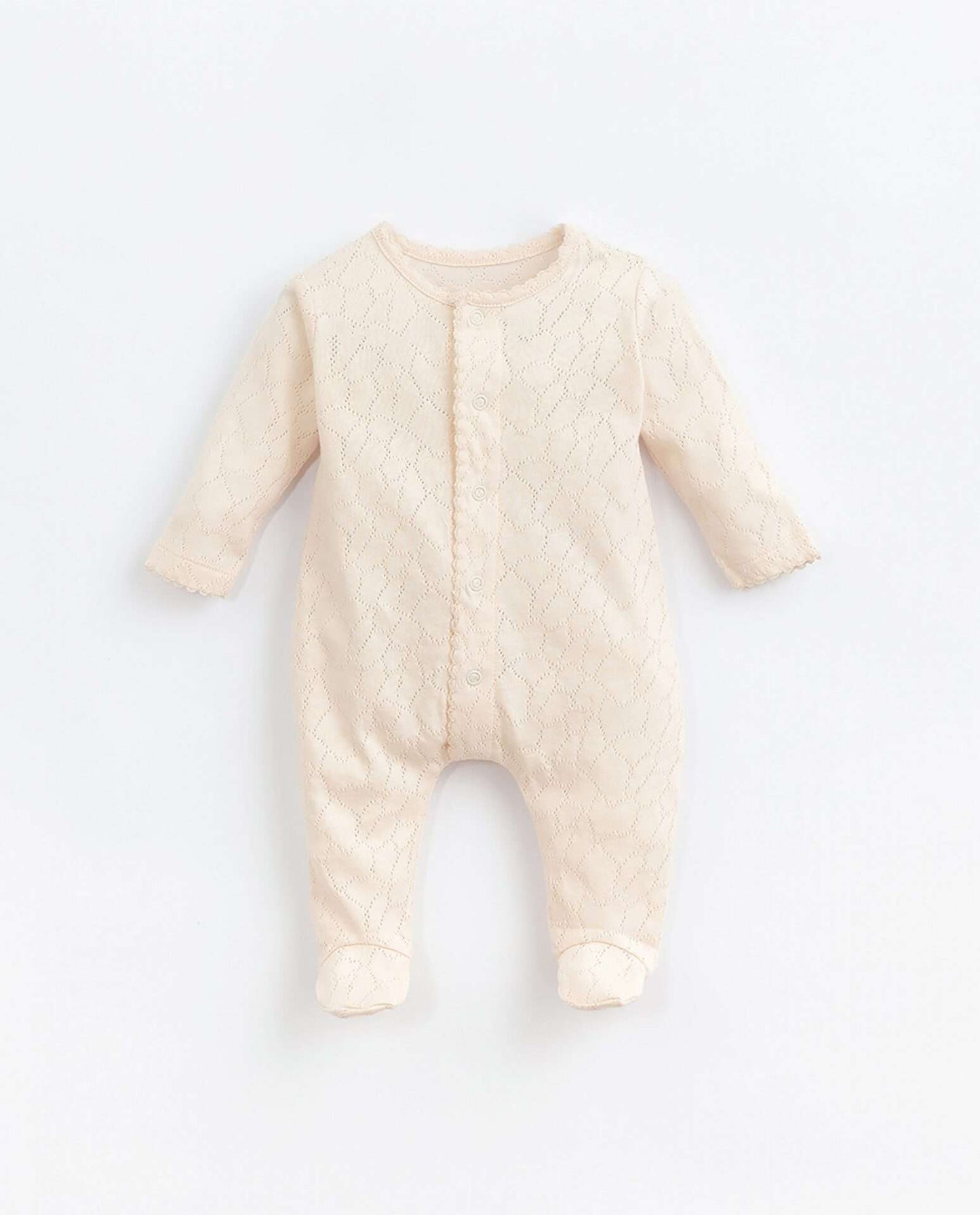 Ajour Babysuit, Light Peach, Play Up, Organic