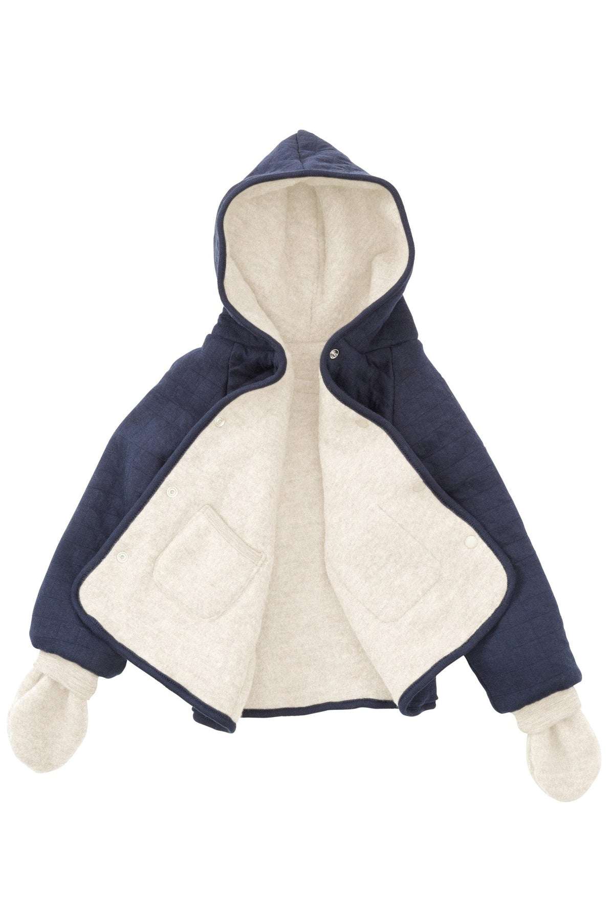 Quilted Reversible Jacket With Hoodie, Copenhagen Colors