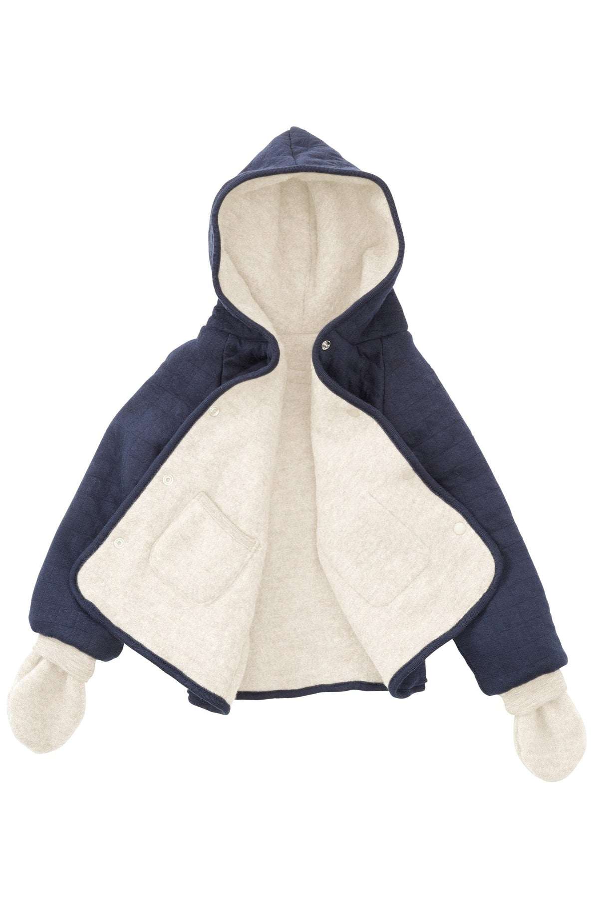 Quilted Reversible Jacket With Hoodie