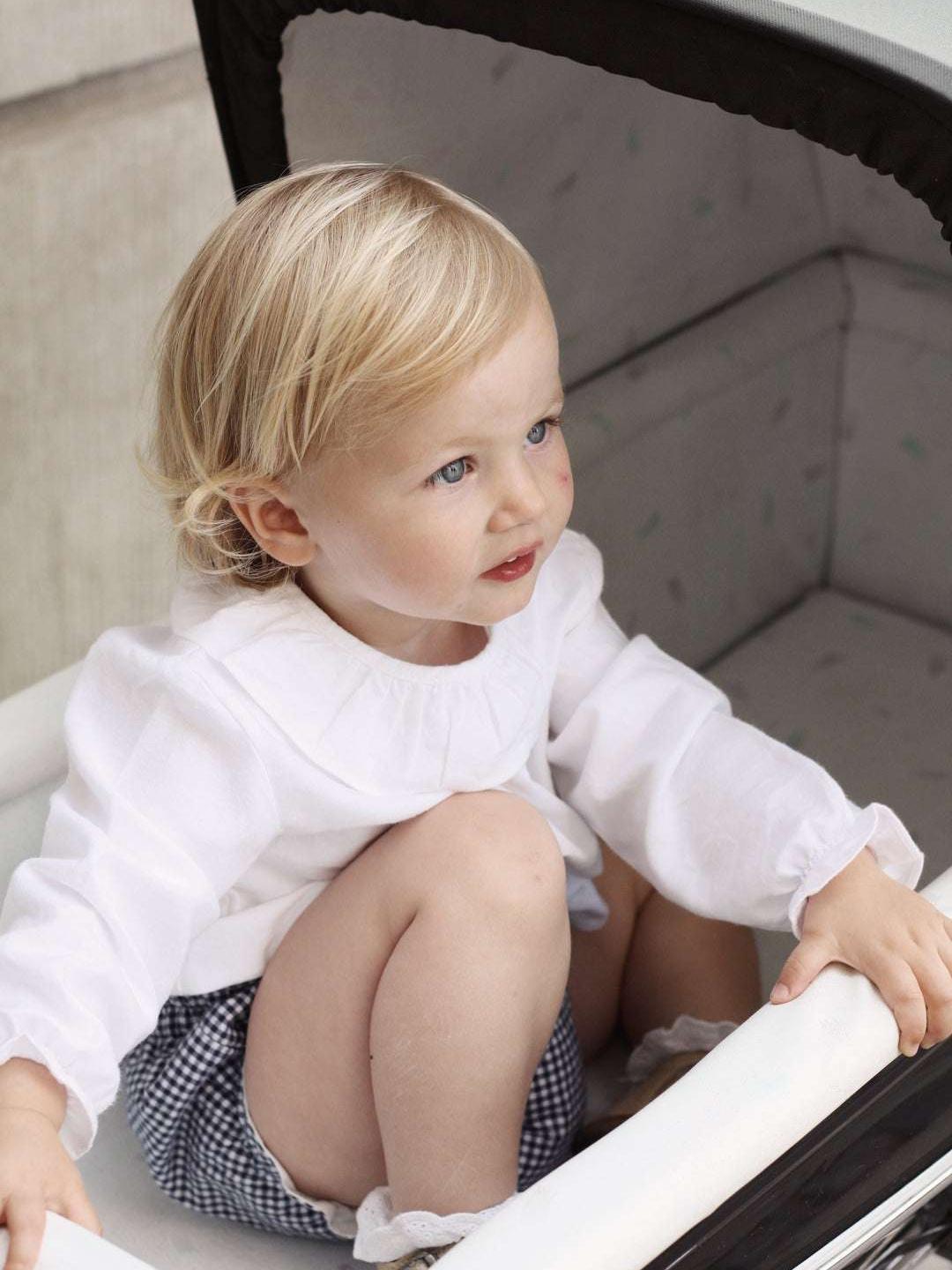 Shirt with Frill – White Cotton, Special Occasions