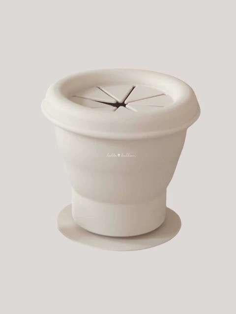 Silicone Snack Cup, Oyster Beige, Bobbi Balloon