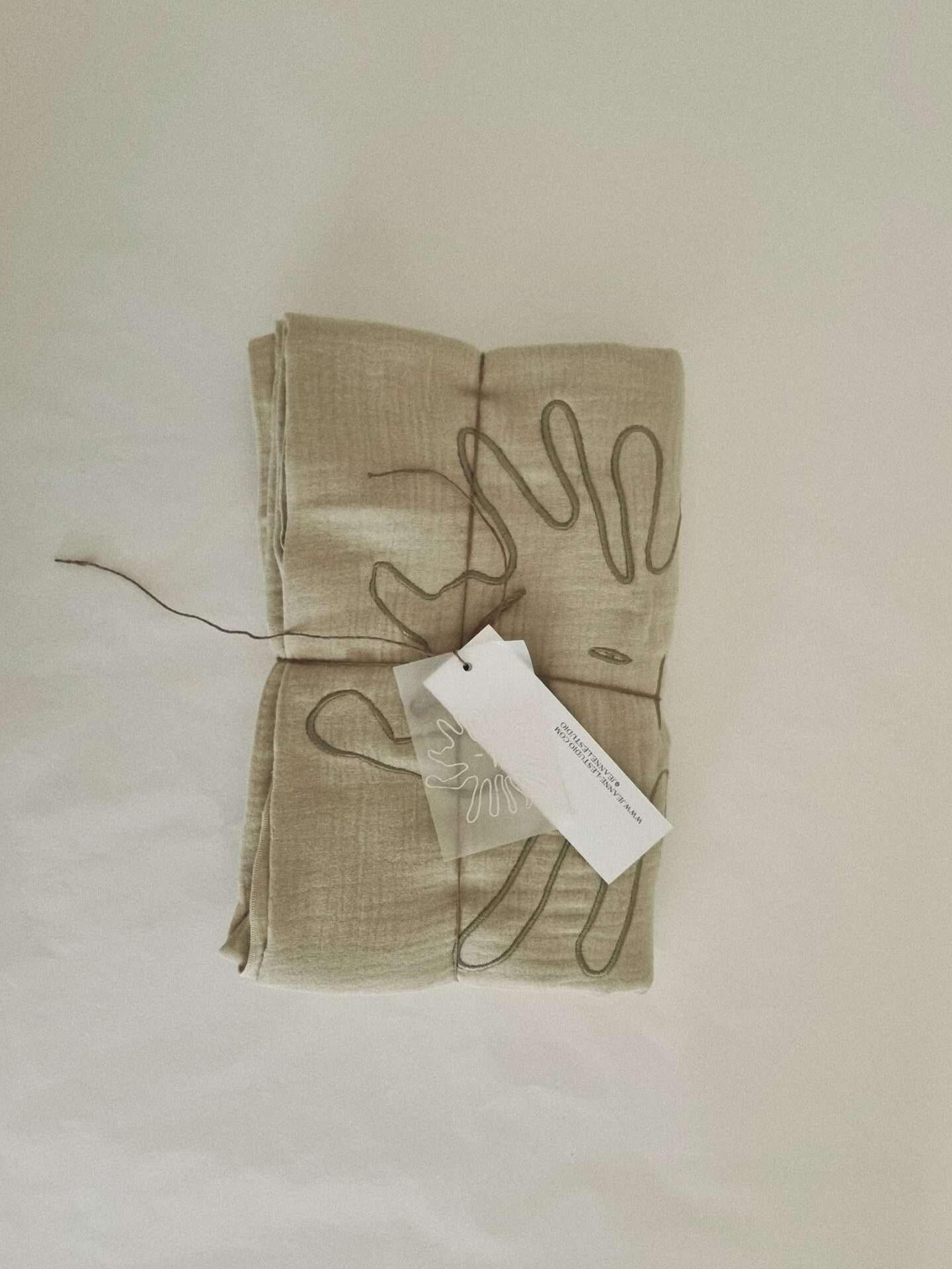 Solange Swaddle Blanket, Light Sage, Jeanne Le Studio