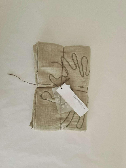 Solange Swaddle Blanket, Light Sage, Jeanne Le Studio