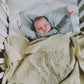 Solange Swaddle Blanket, Light Sage, Jeanne Le Studio