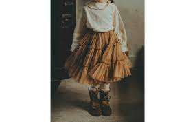 Tess Skirt, Toffee Metallic