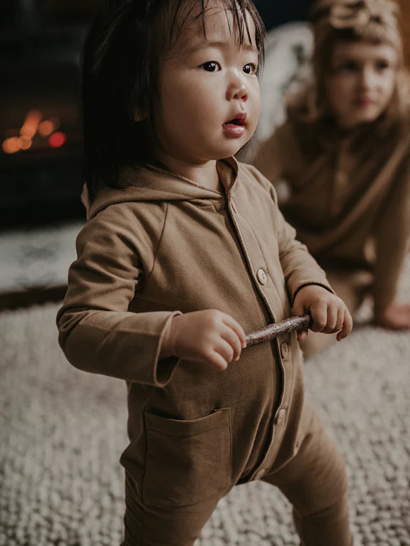 The Simple Folk, The Simple Folk, The Forager Playsuit, Walnut