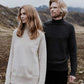 Unisex Alpaca Wool Sailor Sweater, Light Grey
