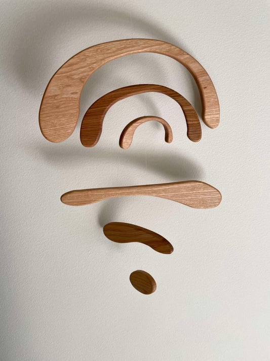 Wooden Mobile, Kinetic Levi, Natural &