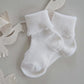 Wool Ruffle Socks, Creamy White
